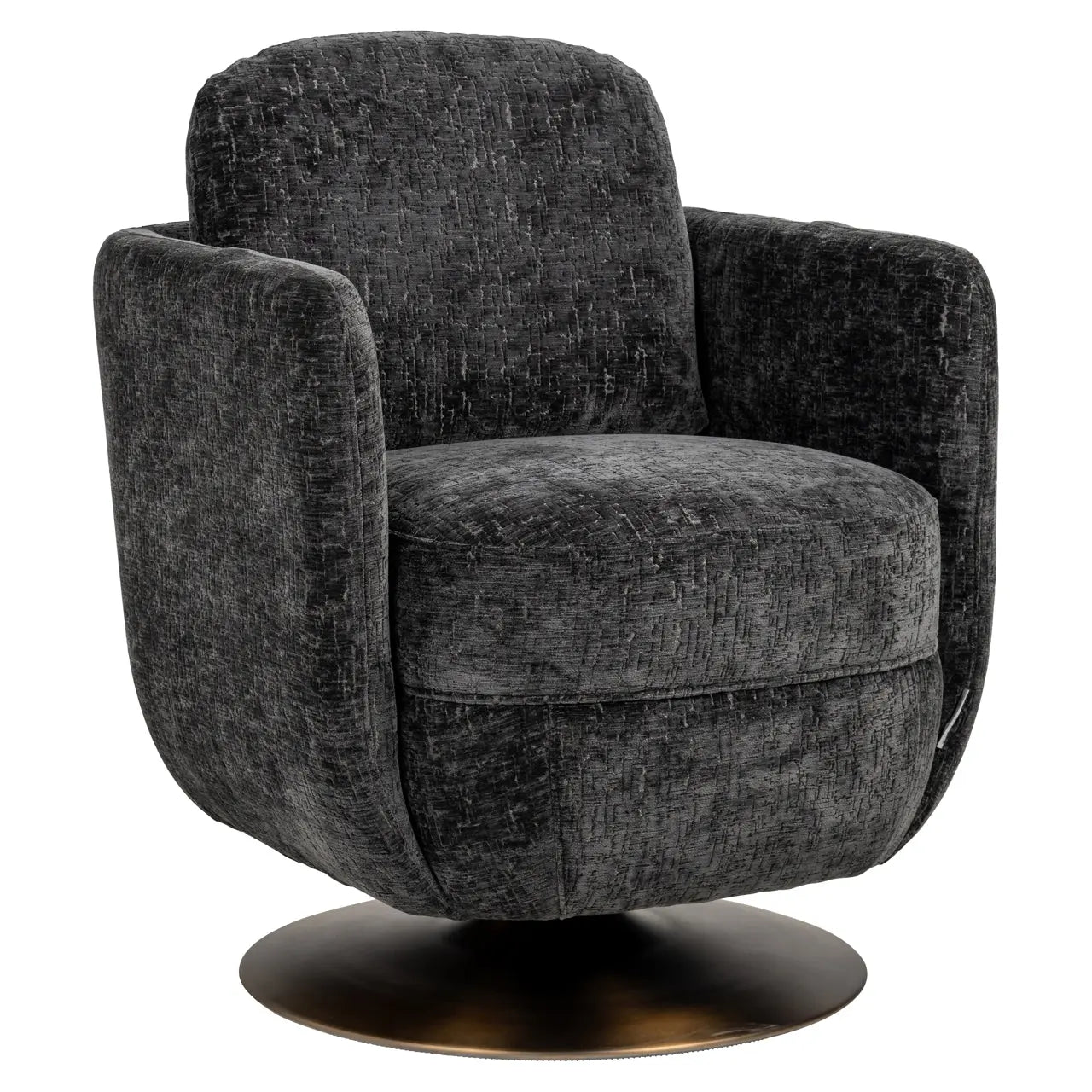 Lounge chair Turner graphite island swivel