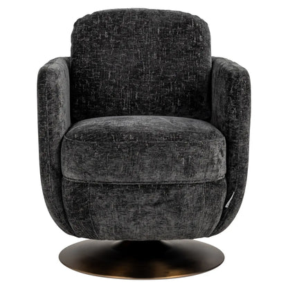 Lounge chair Turner graphite island swivel