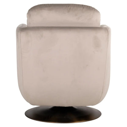 Lounge chair Turner khaki velvet swivel fire retardant