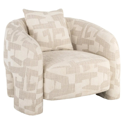 Lounge chair Tuscany beige graffic
