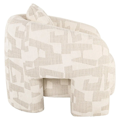 Lounge chair Tuscany beige graffic