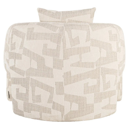 Lounge chair Tuscany beige graffic