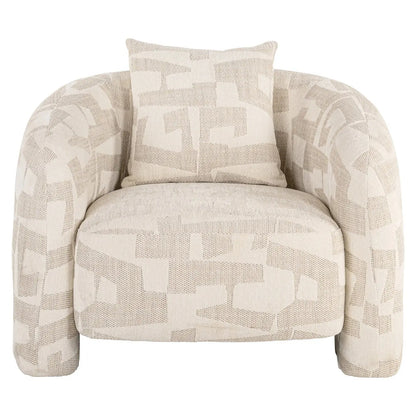 Lounge chair Tuscany beige graffic
