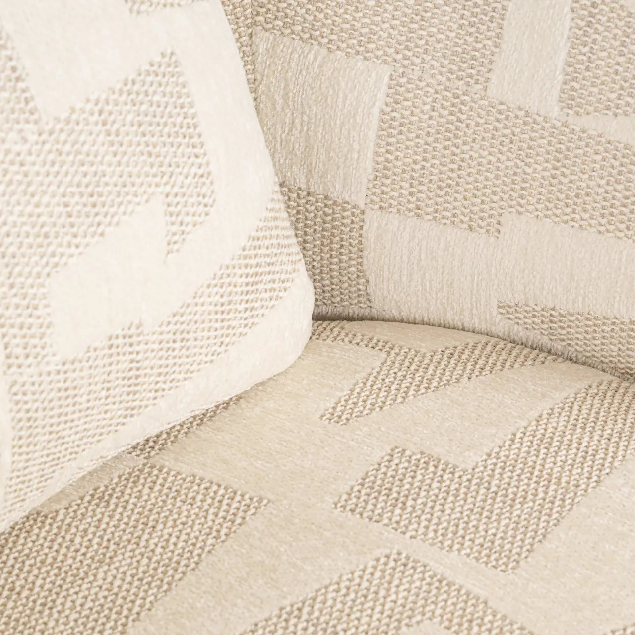 Lounge chair Tuscany beige graffic