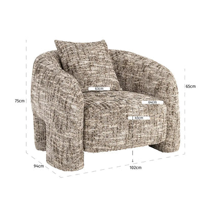 Lounge chair Tuscany brown omara
