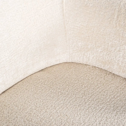 Lounge chair Venus white chenille