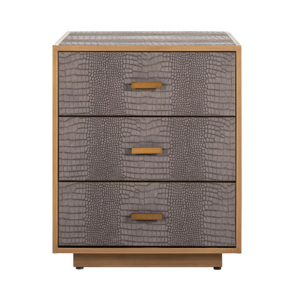 Multi drawer cabinet Classio brushed gold