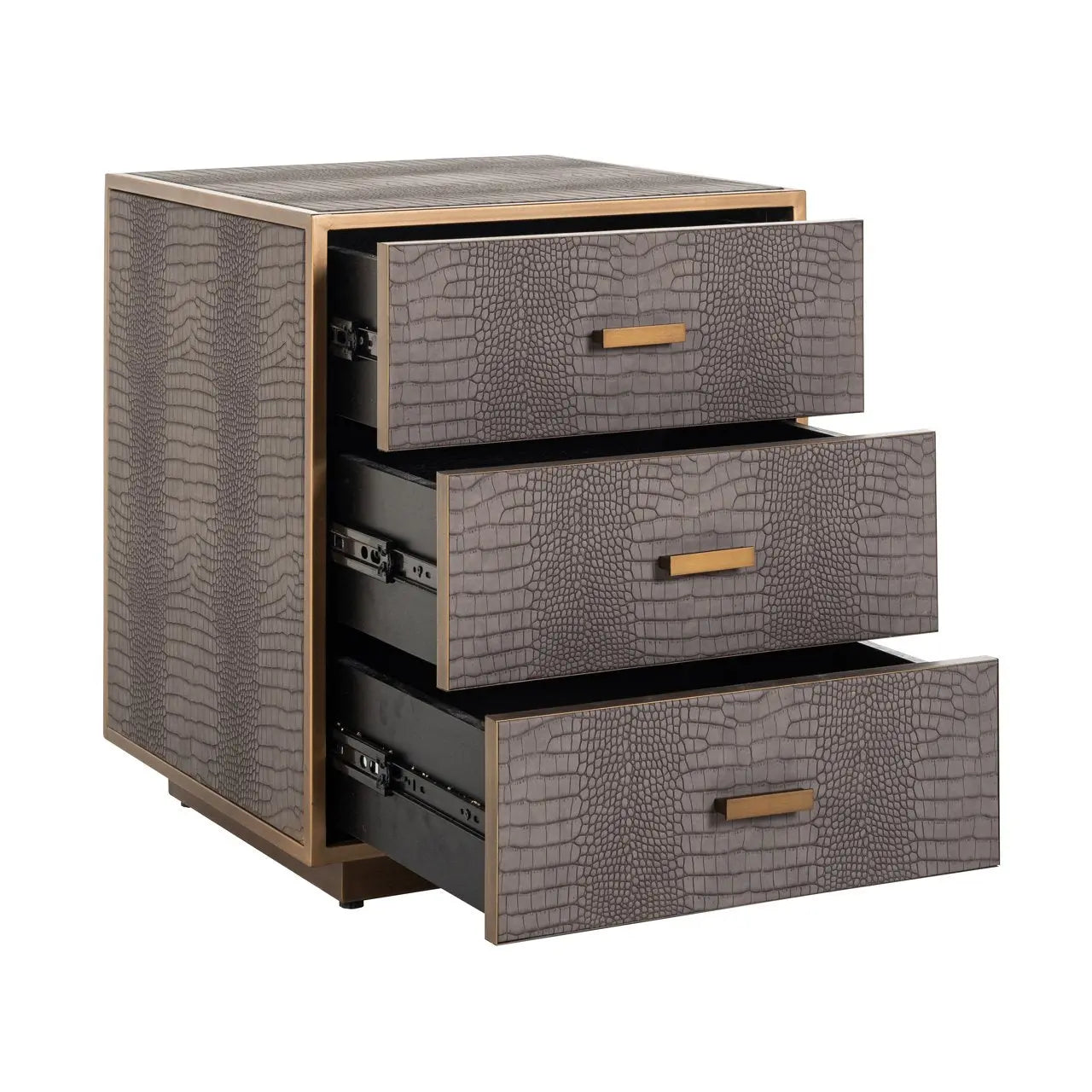 Multi drawer cabinet Classio brushed gold