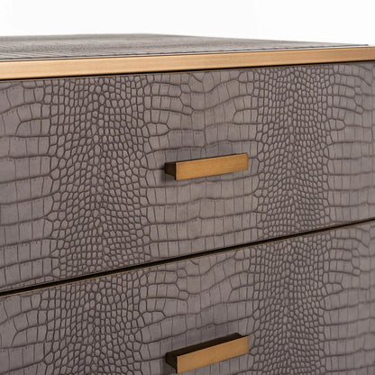 Multi drawer cabinet Classio brushed gold