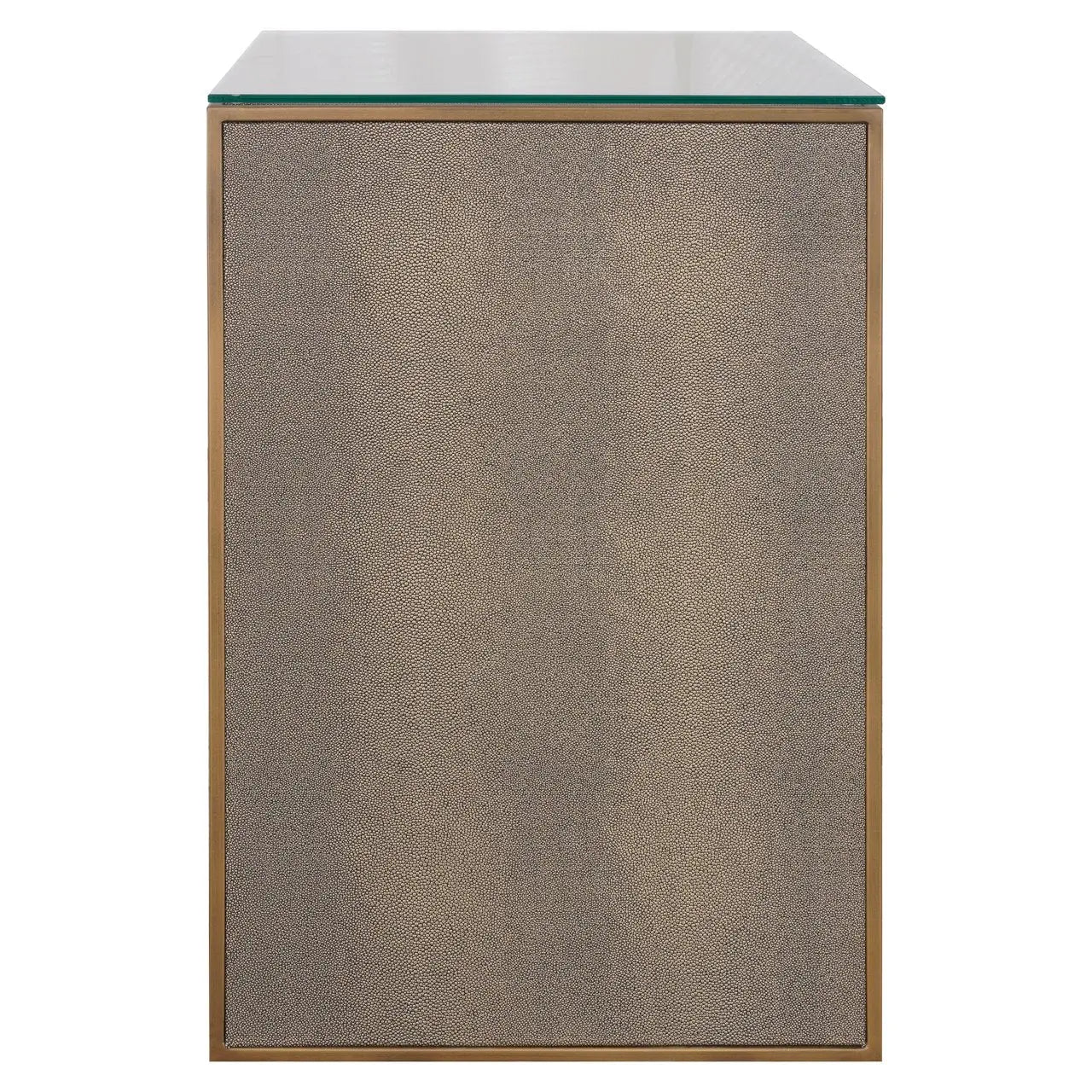 Nightstand Bloomville brown incl. glass top