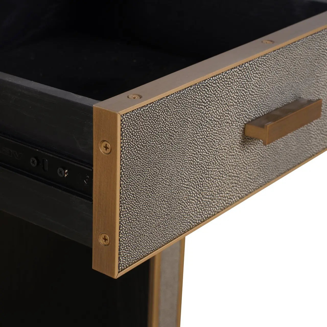 Nightstand Bloomville brown incl. glass top