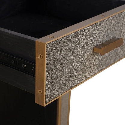 Nightstand Bloomville brown incl. glass top