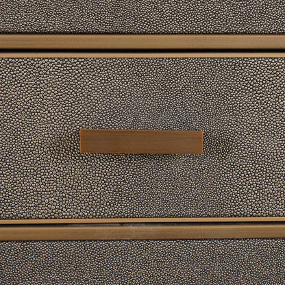 Nightstand Bloomville brown incl. glass top