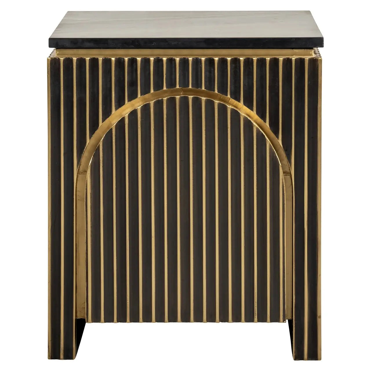 Nightstand Les Arcs brushed gold