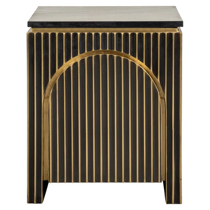 Nightstand Les Arcs brushed gold