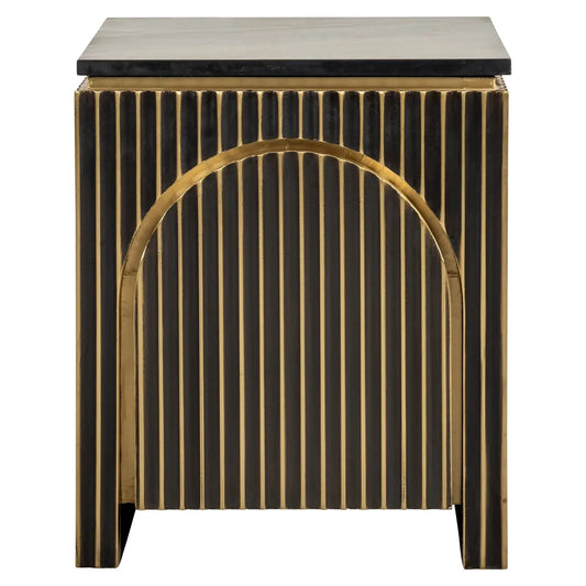 Nightstand Les Arcs brushed gold