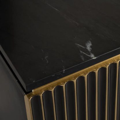 Nightstand Les Arcs brushed gold