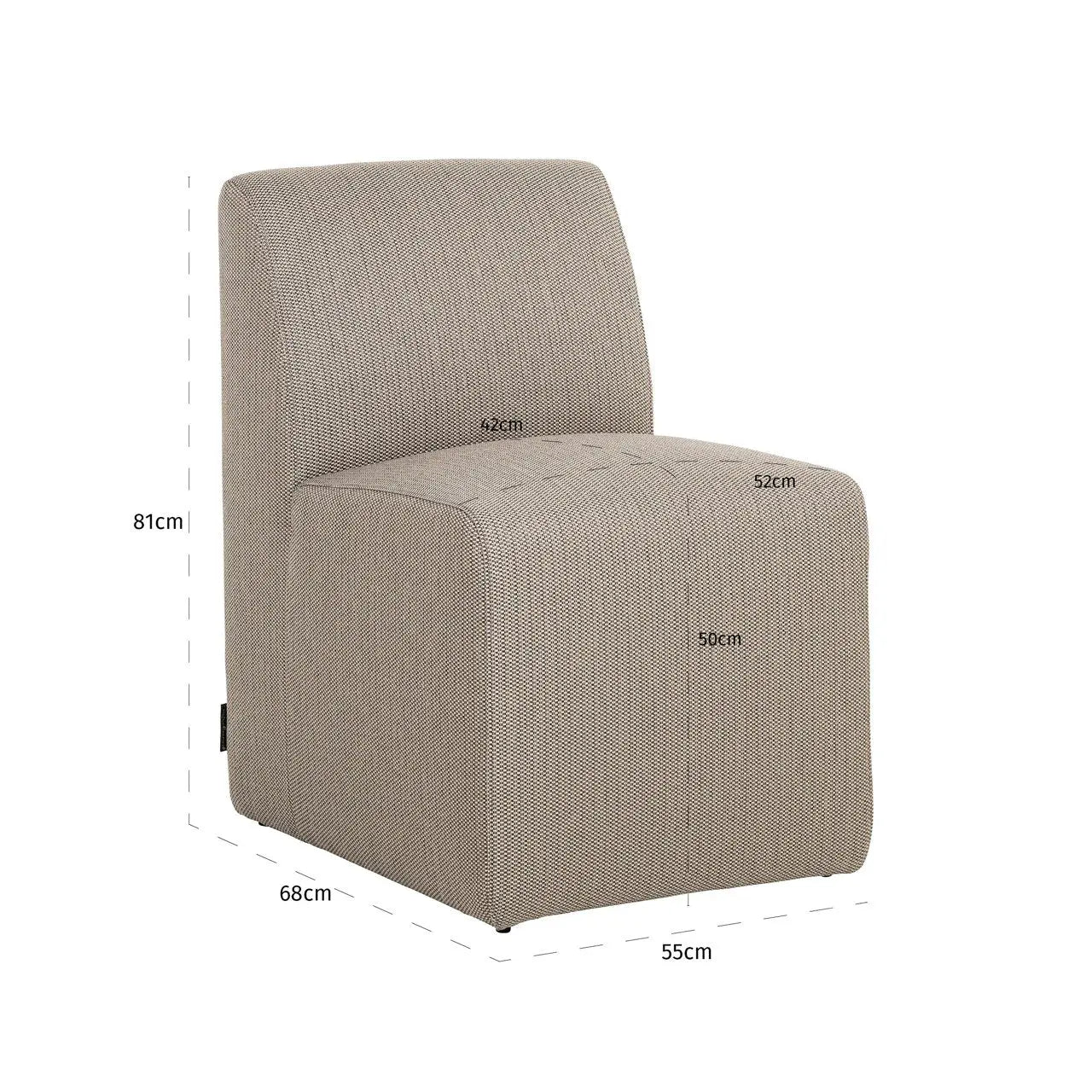 Outdoor dining chair Riva taupe