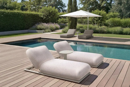 Outdoor end table Quinn light beige
