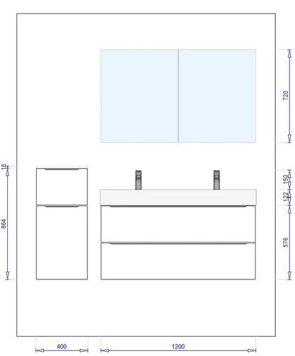 Pack Salle de bain BSET120-015 Hezioss Décoration