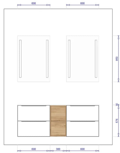 Pack Salle de bain BSET150-002 Hezioss Décoration
