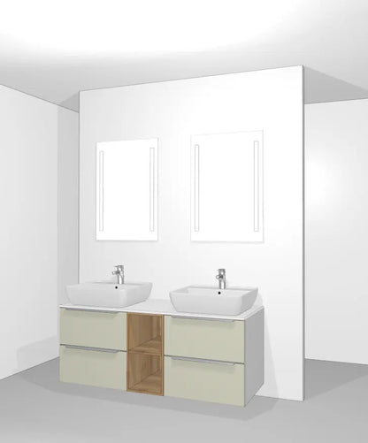 Pack Salle de bain BSET150-002 Hezioss Décoration