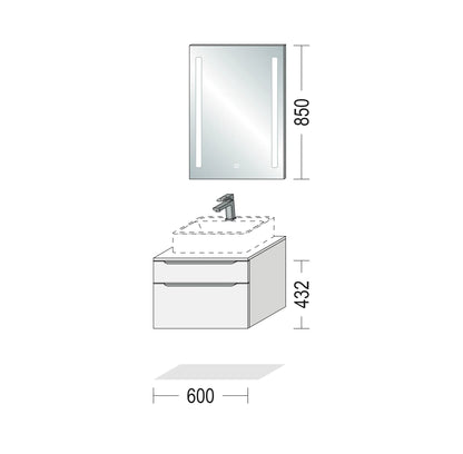 Pack Salle de bain BSET60-002 Hezioss Décoration