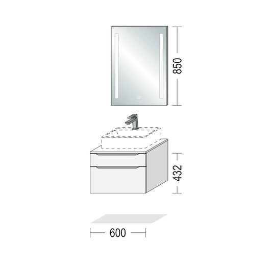 Pack Salle de bain BSET60-002 Hezioss Décoration