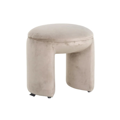Pouffe & Footstool Fargo khaki velvet