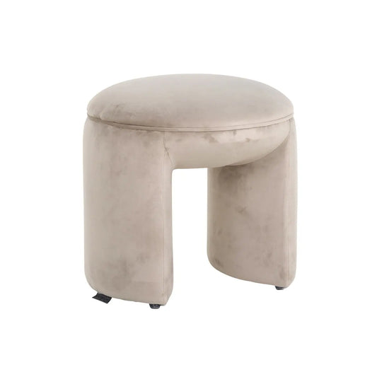 Pouffe & Footstool Fargo khaki velvet