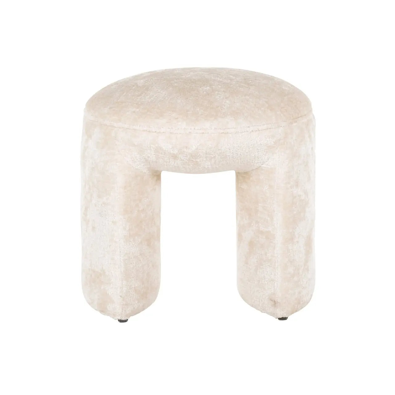 Pouffe & Footstool Fargo white chenille