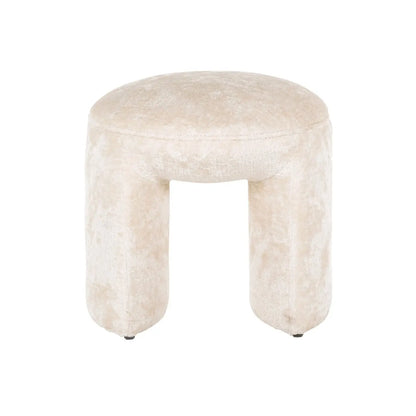 Pouffe & Footstool Fargo white chenille