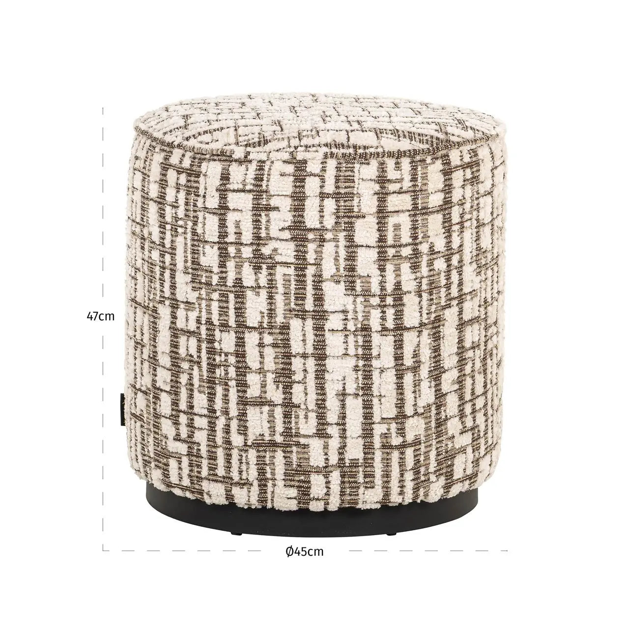 Pouffe & Footstool Lexie cream 45Ø