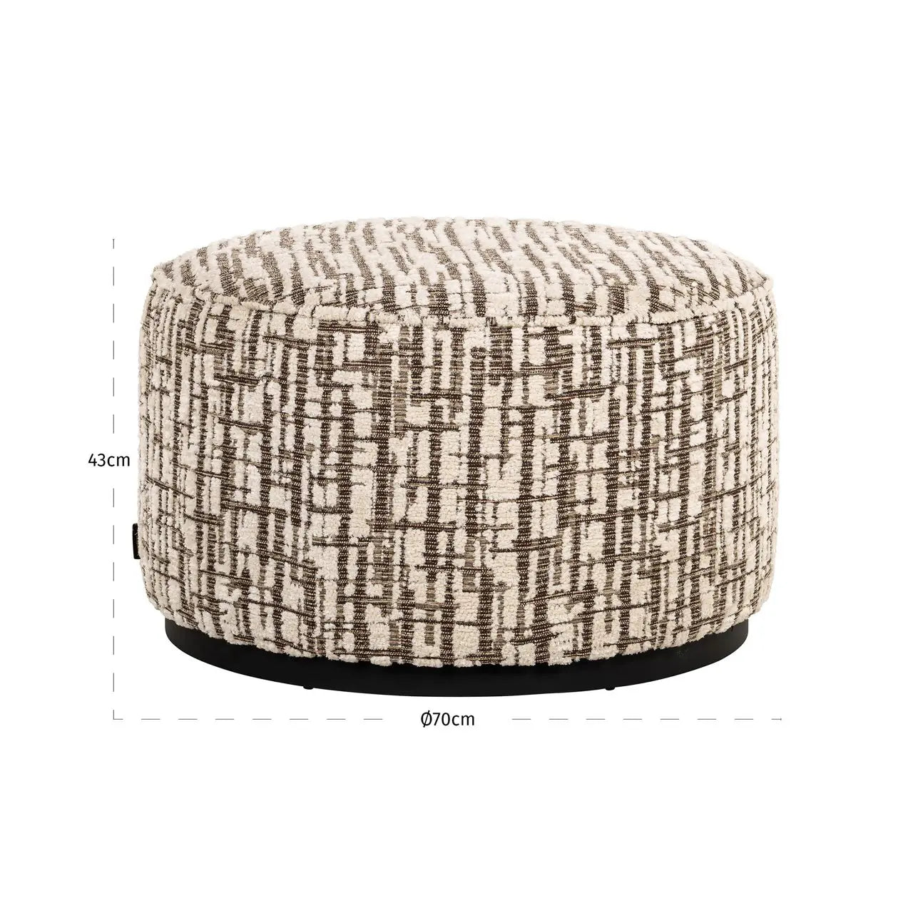Pouffe & Footstool Lexie cream 70Ø