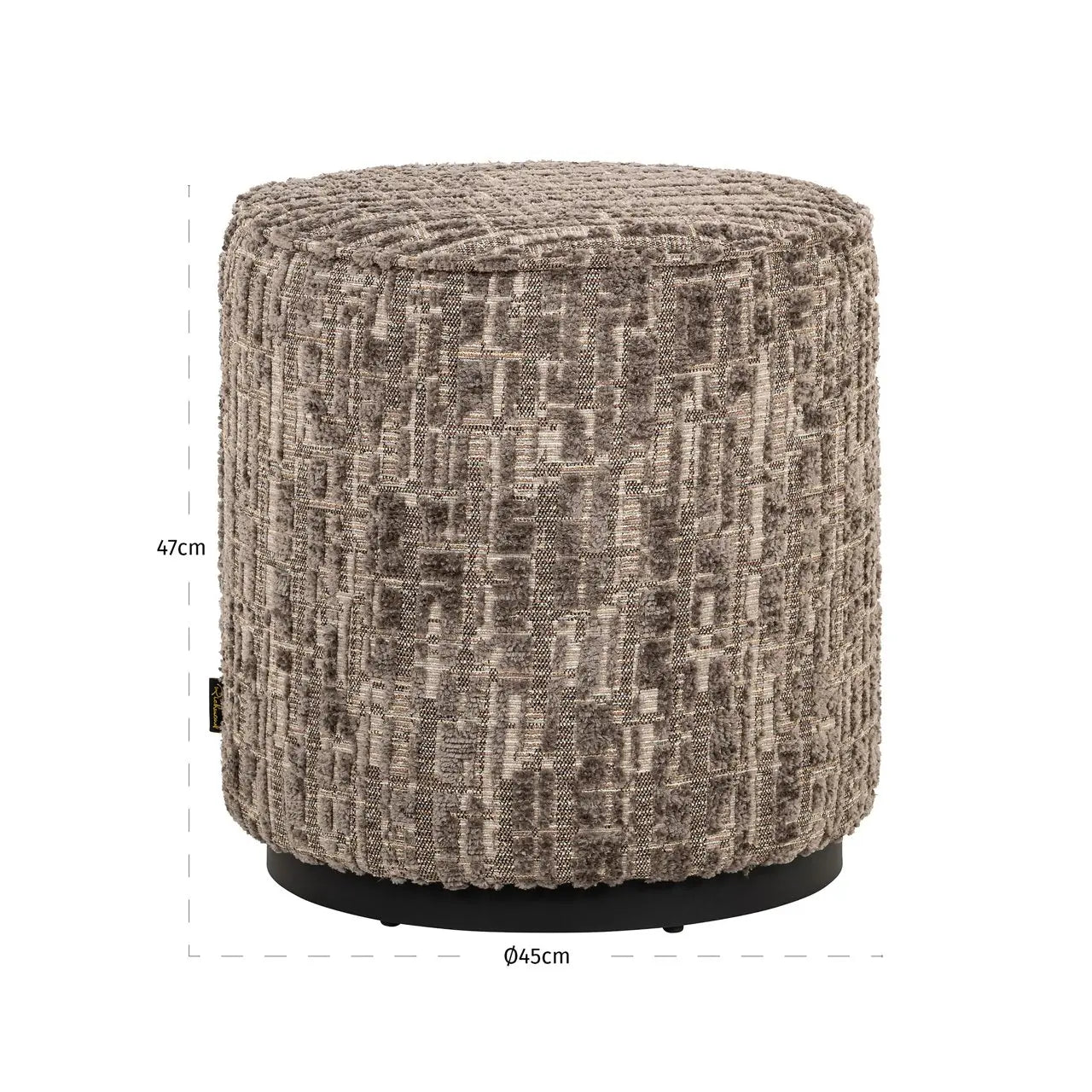 Pouffe & Footstool Lexie greige 45Ø