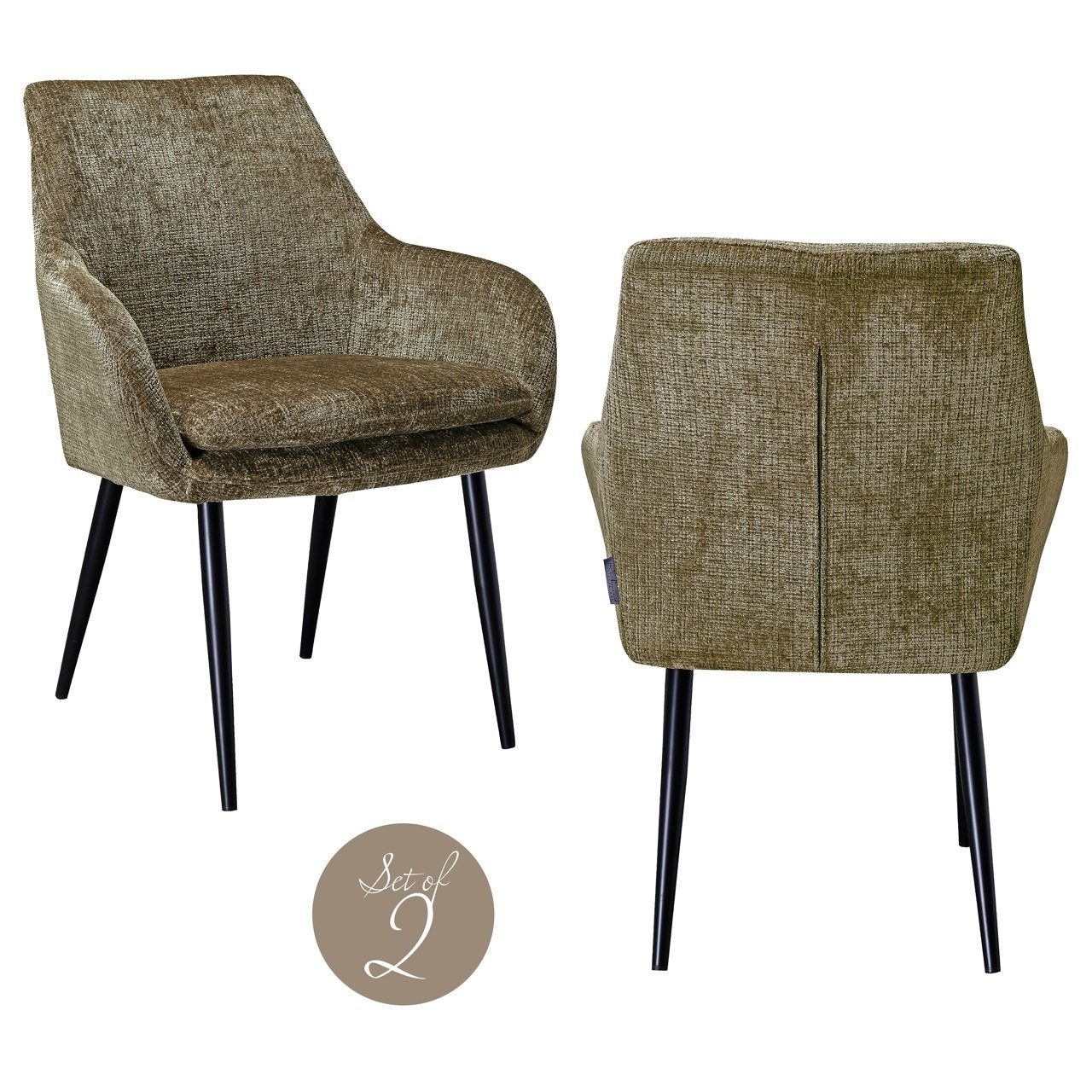 Dining chair Chrissy niagara stone (Set of 2)