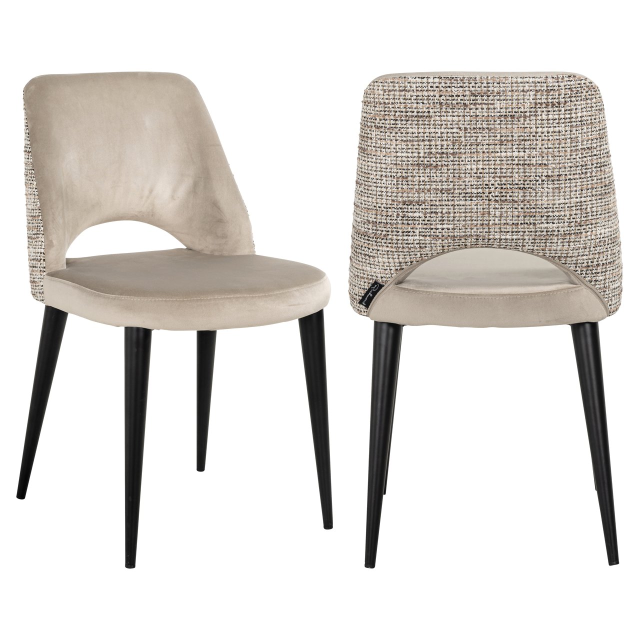 Dining chair Tabitha trendy nature fire retardant (Set of 2)