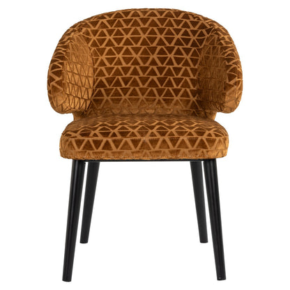 Dining chair Indigo old gold triangle