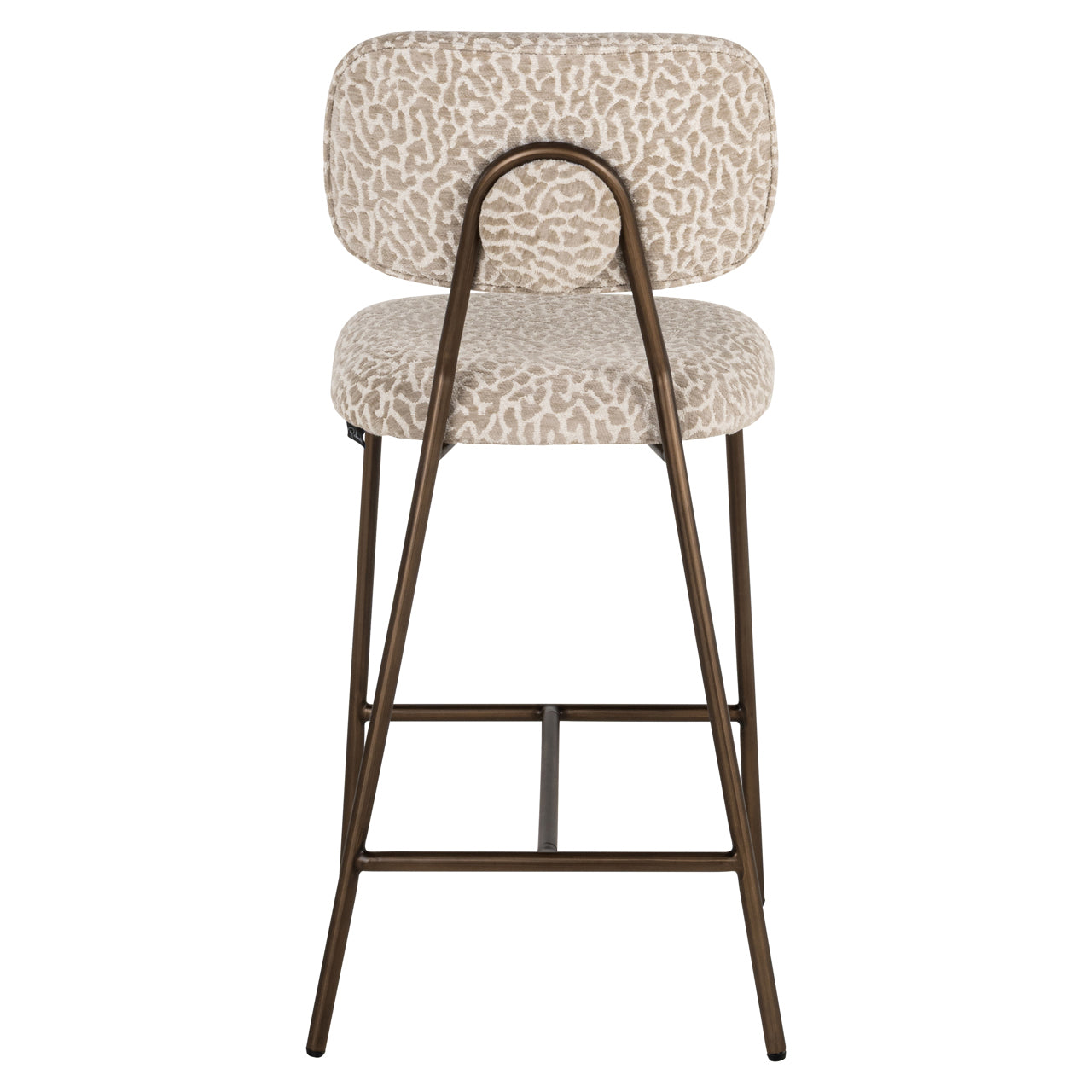 Counter stool Xenia beige leopard fire retardant (Set of 2)