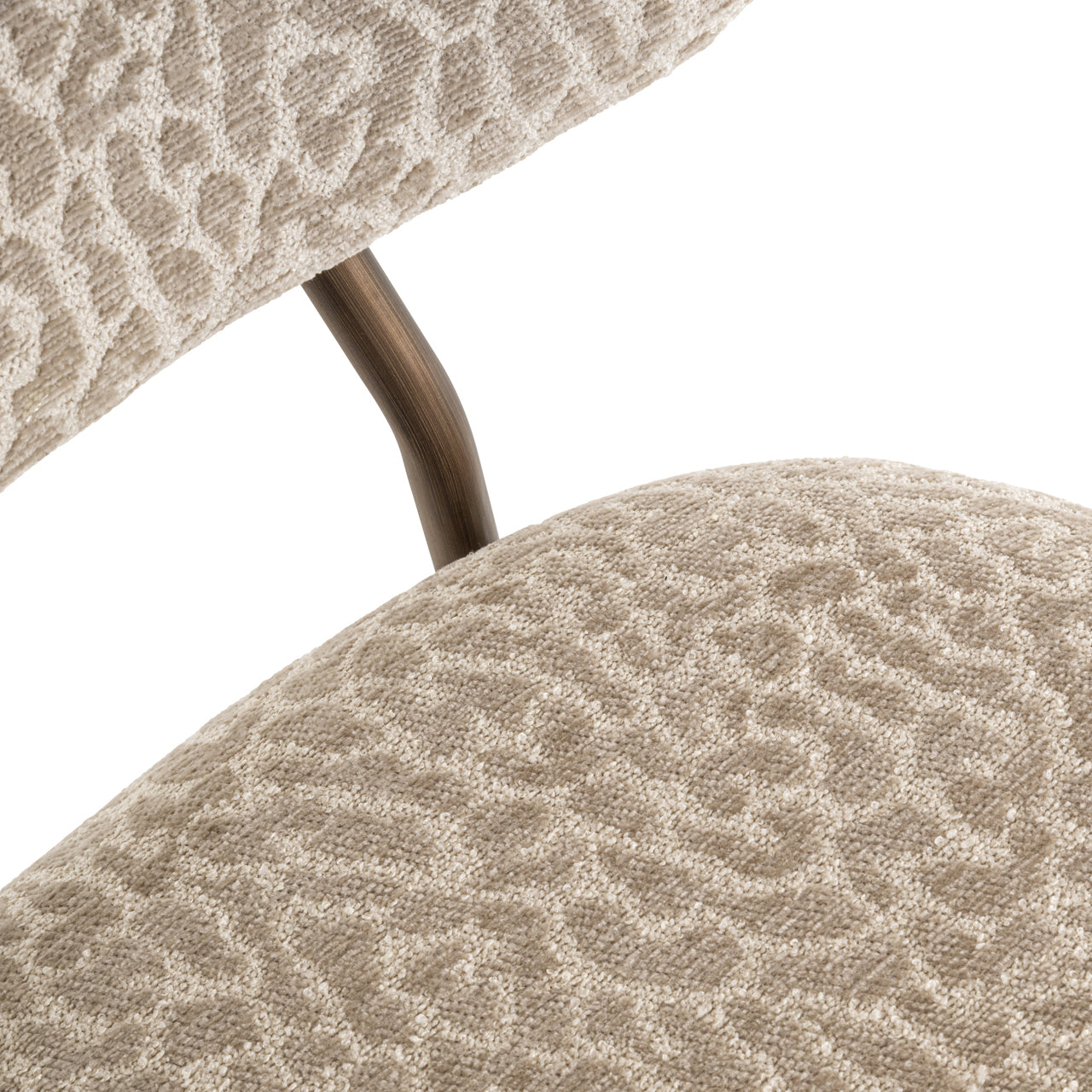 Counter stool Xenia beige leopard fire retardant (Set of 2)