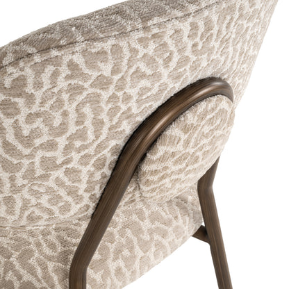 Counter stool Xenia beige leopard fire retardant (Set of 2)