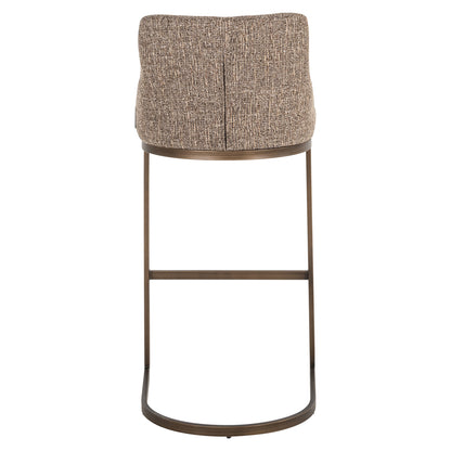 Bar stool Bolton brown tweed (Set of 2)