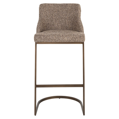 Bar stool Bolton brown tweed (Set of 2)
