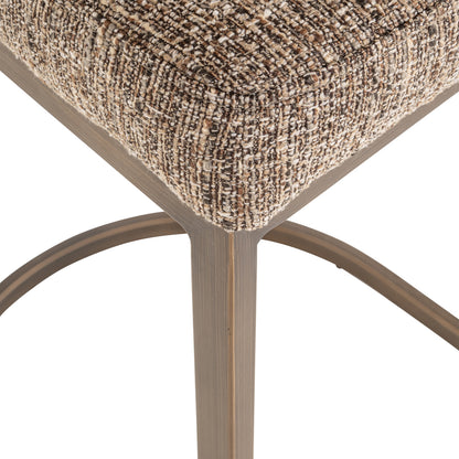 Bar stool Bolton brown tweed (Set of 2)