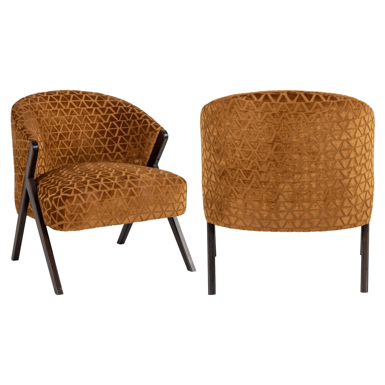 Lounge chair Mia old gold triangle