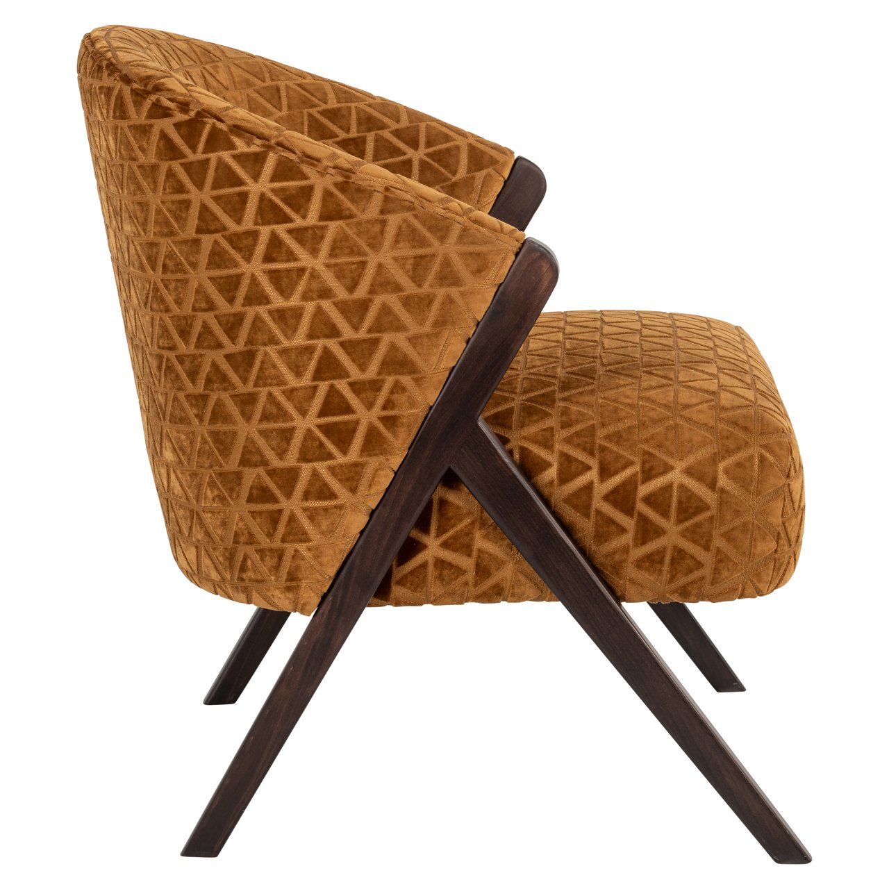 Lounge chair Mia old gold triangle