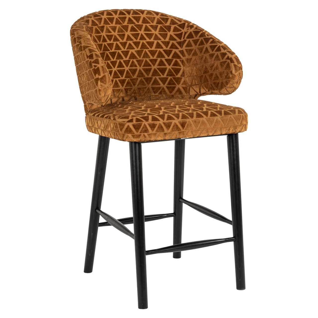 Counter stool Indigo old gold triangle