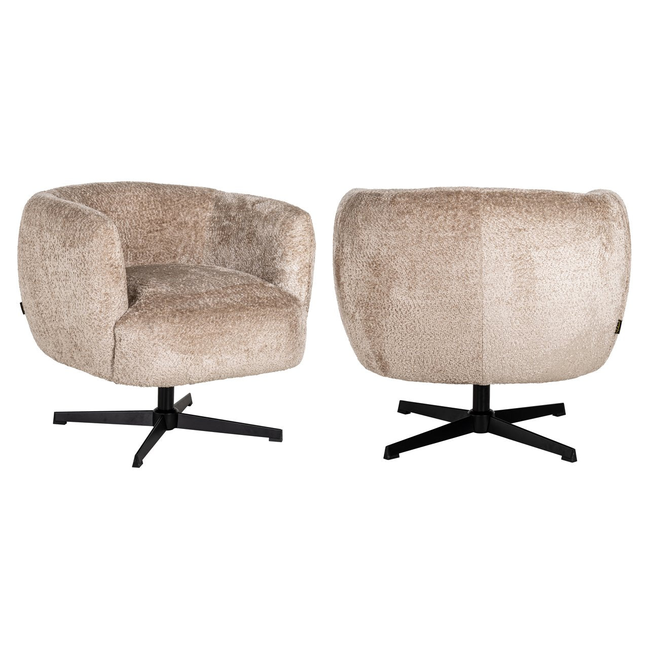 Lounge chair Estelle sheep natural swivel