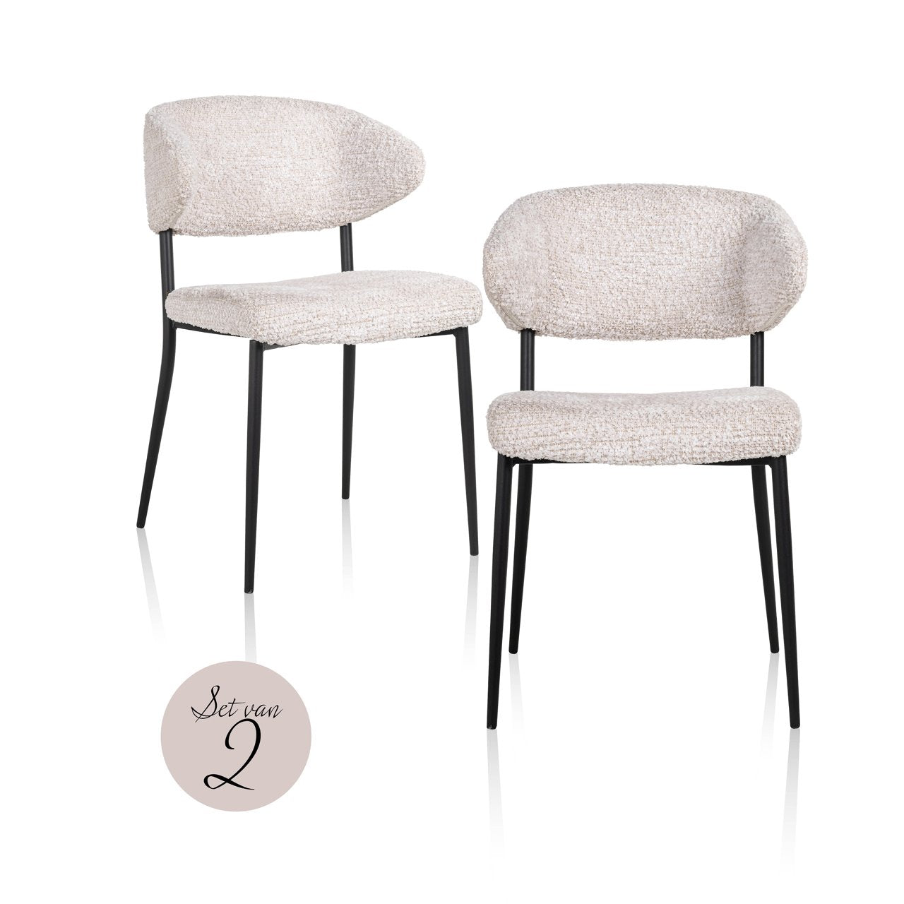 Dining chair Bea lovely cream (Set of 2)