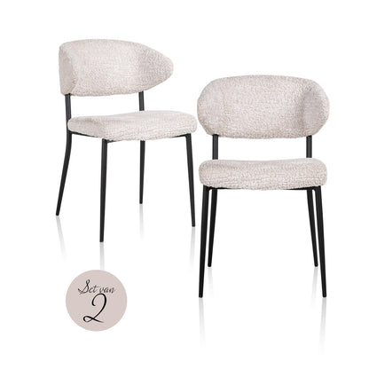 Dining chair Bea lovely cream (Set of 2)